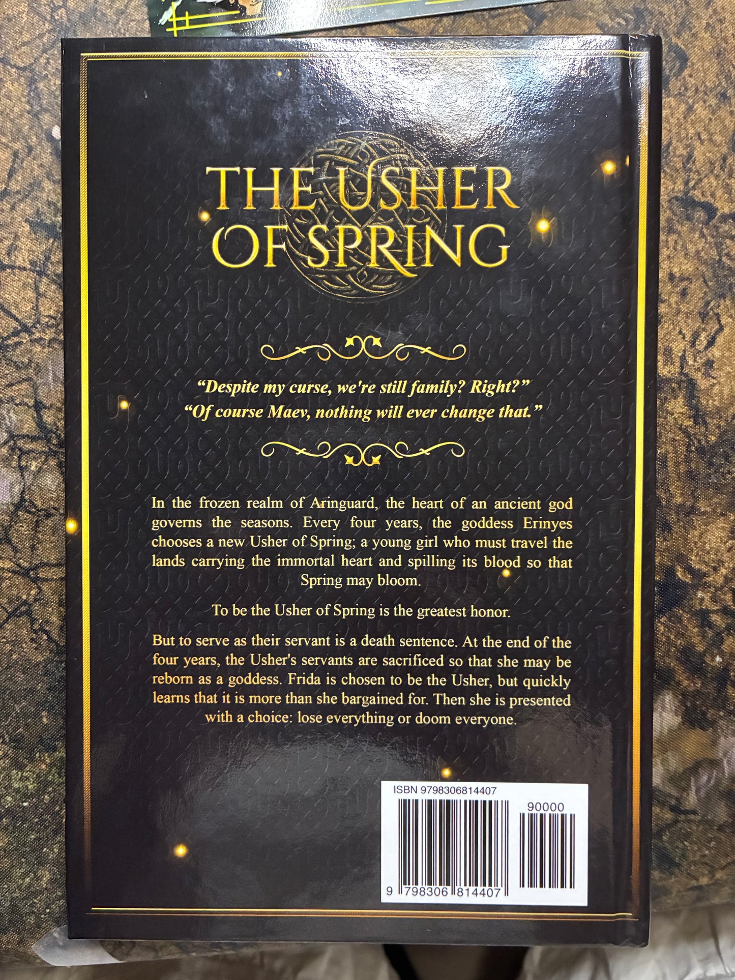 Signed Hardcover of The Usher of Spring + 4 Illustrated Bookmarks (YA Fantasy Bestseller)