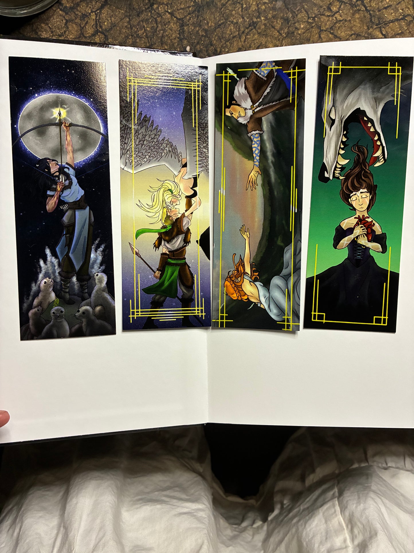Signed Paperback of THE USHER OF SPRING + 4 illustrated Bookmarks