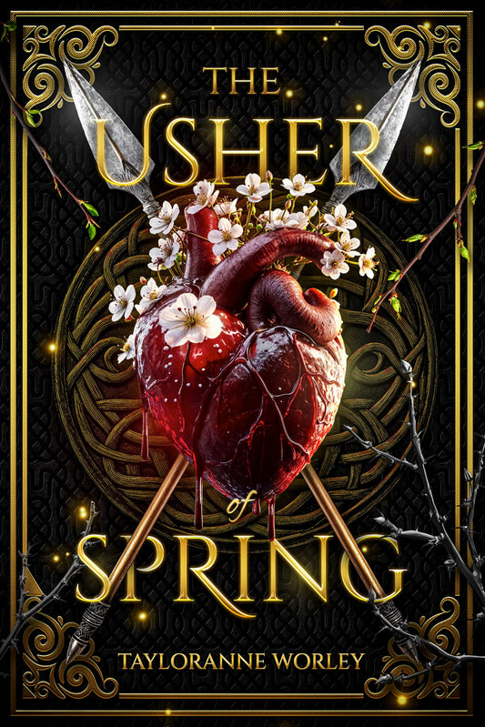 Signed Paperback of THE USHER OF SPRING + 4 illustrated Bookmarks